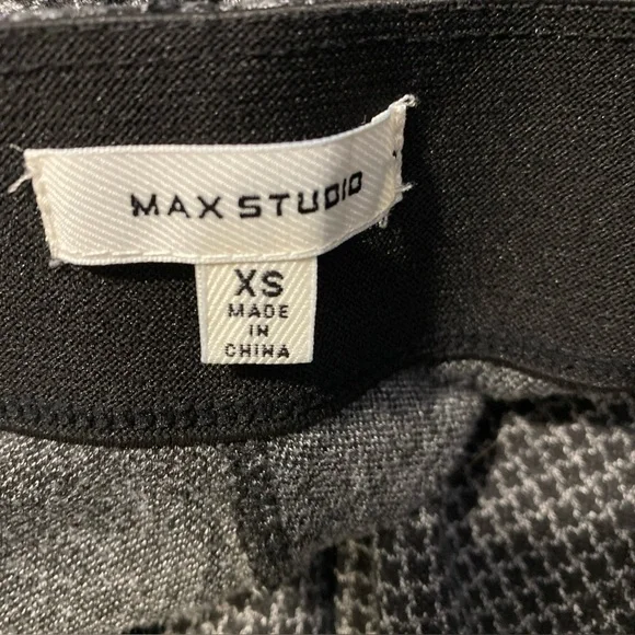 Max Studio London Black & White Houndstooth Dress Slacks Pants Womens Size XS - Picture 7 of 13